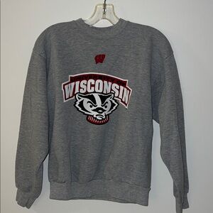 [Wisconsin Badgers] Gray Crewneck